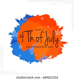 Happy 4th Of July USA Independence Day Text Space Background.