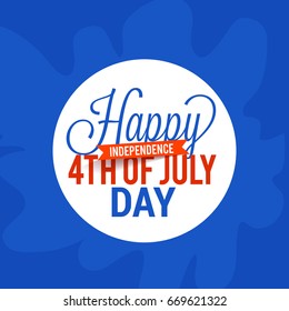 Happy 4th Of July USA Independence Day Text Space Background.