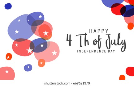 Happy 4th Of July USA Independence Day Text Space Background.