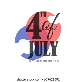 Happy 4th Of July USA Independence Day Text Space Background.