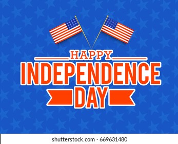 Happy 4th Of July USA Independence Day Text Space Background.