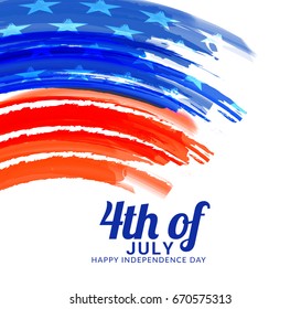 Happy 4th Of July USA Independence Day Text Space Background.