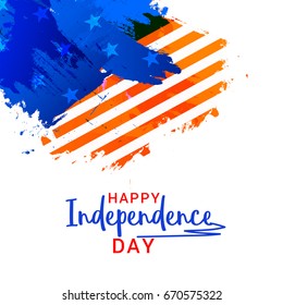 Happy 4th Of July USA Independence Day Text Space Background.