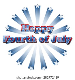 Happy 4th of July, vector