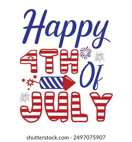 Happy 4th of July vector design