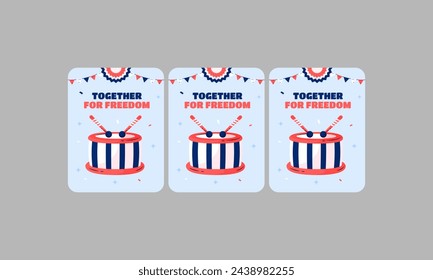 happy 4th july vector illustration flat design
