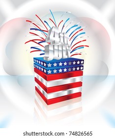 Happy 4th July vector illustration