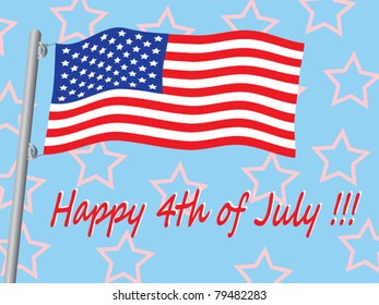 Happy 4th of July vector illustration