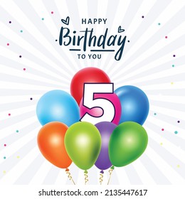 3,895 Happy 5th birthday Images, Stock Photos & Vectors | Shutterstock