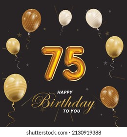 482 Happy 75th Birthday Text Stock Vectors, Images & Vector Art 