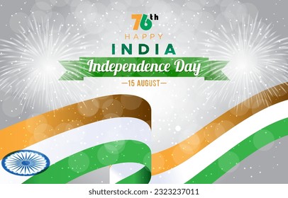 feliz 76 de agosto Día de la Independencia de la india banner con diseño de fondo verde y blanco naranja1