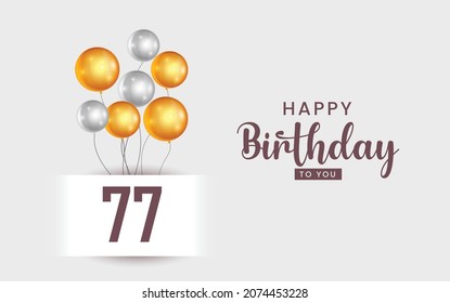 3,007 77 Birthday Images, Stock Photos & Vectors | Shutterstock