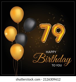 Happy 79th birthday, greeting card, vector illustration design.
