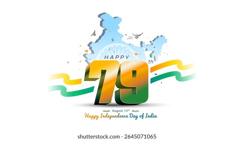 Feliz 79º Dia da Independência, Índia. Celebrando a liberdade e a glória.