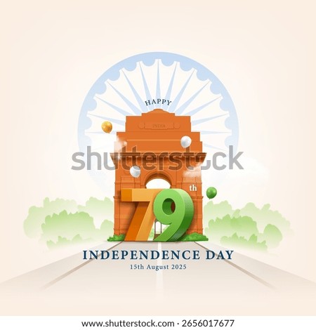 happy 79th independence day of india creative social media post template