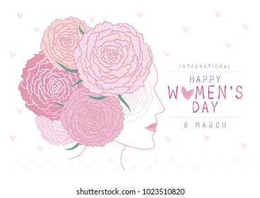 Happy 8 March International Womens day design vector illustration