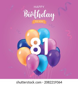 2,853 81 Birthday Images, Stock Photos & Vectors | Shutterstock