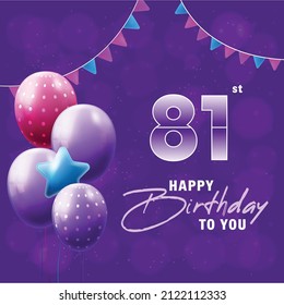 954 81st Happy Birthday Images, Stock Photos & Vectors 