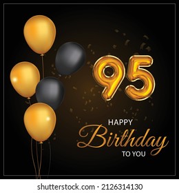 Happy 95th birthday, greeting card, vector illustration design.
