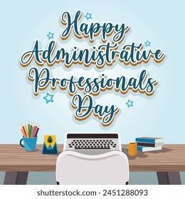 Happy administrative professionals day illustration