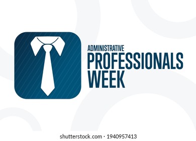 Happy Administrative Professionals Week. Holiday concept. Template for background, banner, card, poster with text inscription. Vector EPS10 illustration