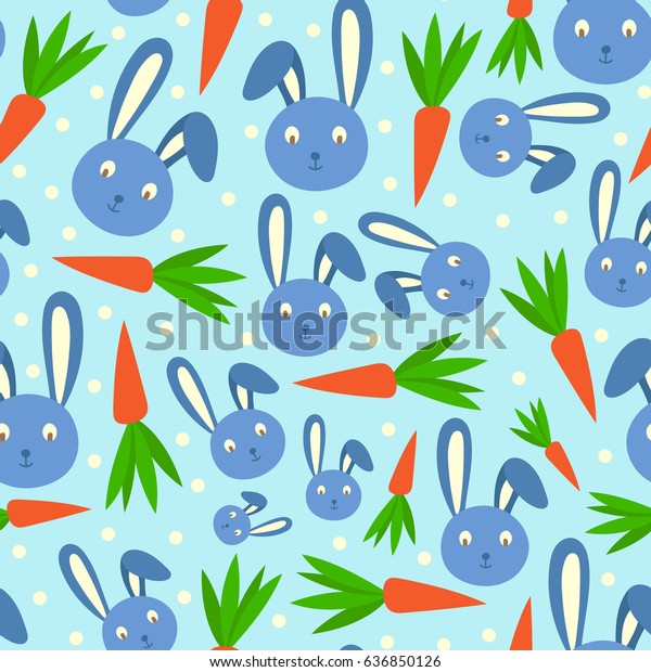 Happy Adorable Rabbit Cartoon Character Face 库存矢量图(免版税)636850126 ...