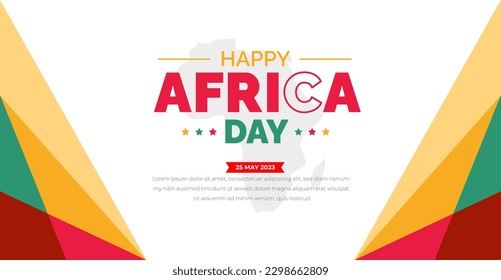 happy Africa day background or banner design Template.