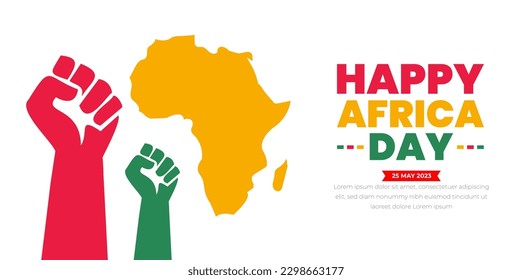 happy Africa day background or banner design Template.