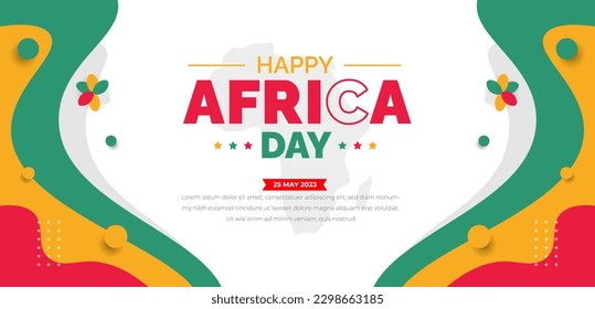 happy Africa day background or banner design Template.