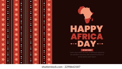 happy Africa day background or banner design Template.