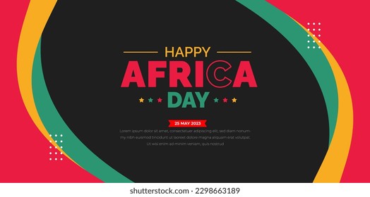 happy Africa day background or banner design Template.