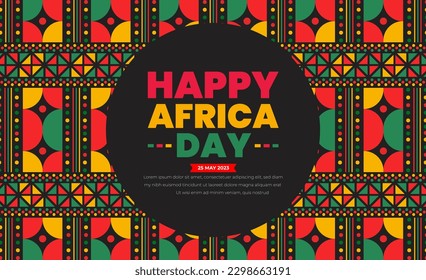 happy Africa day background or banner design Template.