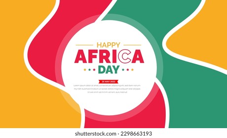 happy Africa day background or banner design Template.