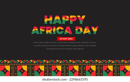 plantilla de diseño de banner o fondo del Día de África feliz.