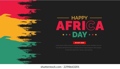 happy Africa day background or banner design Template.