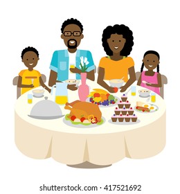 African American Cartoon Dinner Table Images Stock Photos Vectors Shutterstock