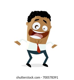 happy african-american businessman