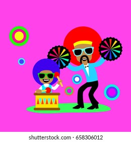 happy afro cheer up action