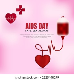 Happy aids day design background. World aids day design template vector