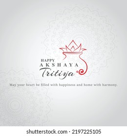 Happy Akshaya Tritiya Background Template Design