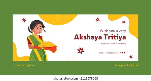 Happy Akshaya Tritiya cover page template.