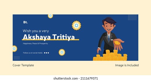 Happy Akshaya Tritiya cover page template.