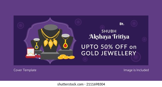 Happy Akshaya Tritiya cover page template. 