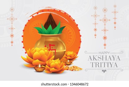 Happy Akshaya Tritiya Festival Celebration Background 