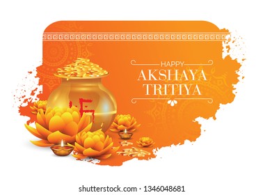 Happy Akshaya Tritiya Festival Celebration Background 