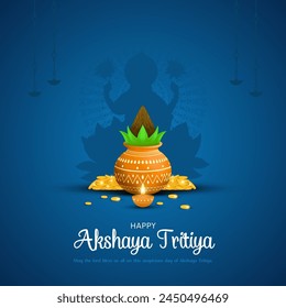 Glückliches Akshaya Tritiya Festival von Indien. Abstraktes Vektorillustration Design.