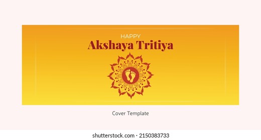 Happy Akshaya Tritiya Hindu festival cover page design.