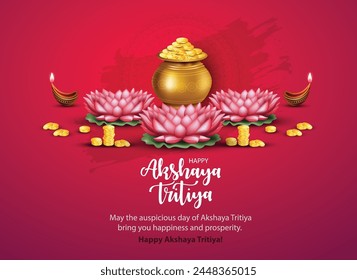 happy Akshaya Tritiya of India. abstract  vector illustration design
