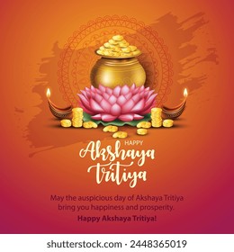 happy Akshaya Tritiya of India. abstract vector illustration design