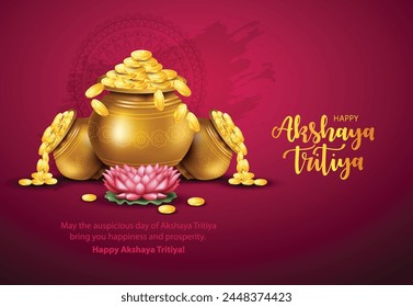 happy Akshaya Tritiya of India. abstract vector illustration design